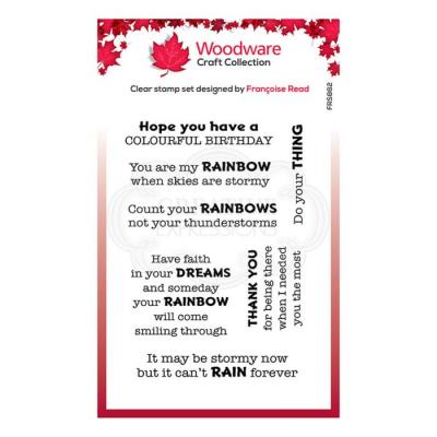 Creative Expressions Woodware Clear Stamp Singles - Colourful Greetings